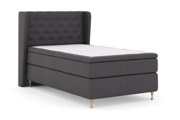 Select No 6 Komplett Sängpaket 120x200 Medium Latex/Memory - Mörkgrå/Guld - Möbler - Säng - Komplett sängpaket