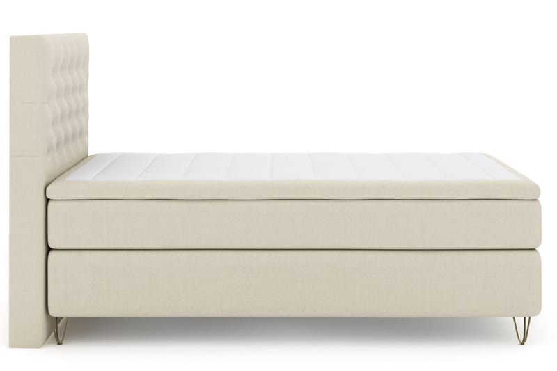 Select No 6 Komplett Sängpaket 120x200 Medium Memory/Pocket - Beige/Metall V-form - Möbler - Säng - Komplett sängpaket