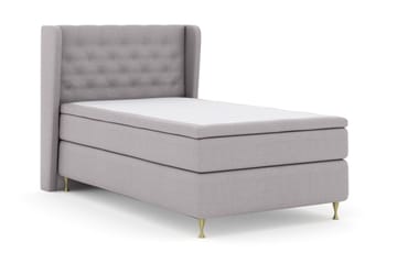 Select No 6 Komplett Sängpaket 120x200 Medium Memory/Pocket - Ljusgrå/Guld - Möbler - Säng - Komplett sängpaket