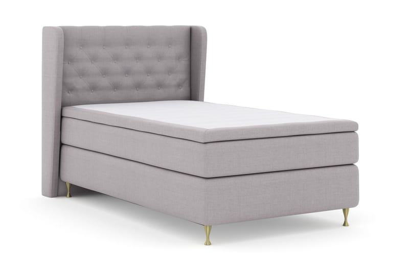 Select No 6 Komplett Sängpaket 120x200 Medium Memory/Pocket - Ljusgrå/Guld - Möbler - Säng - Komplett sängpaket