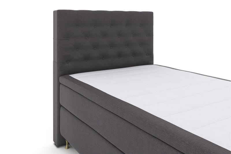 Select No 6 Komplett Sängpaket 120x200 Medium Memory/Pocket - Mörkgrå/Guld - Möbler - Säng - Komplett sängpaket