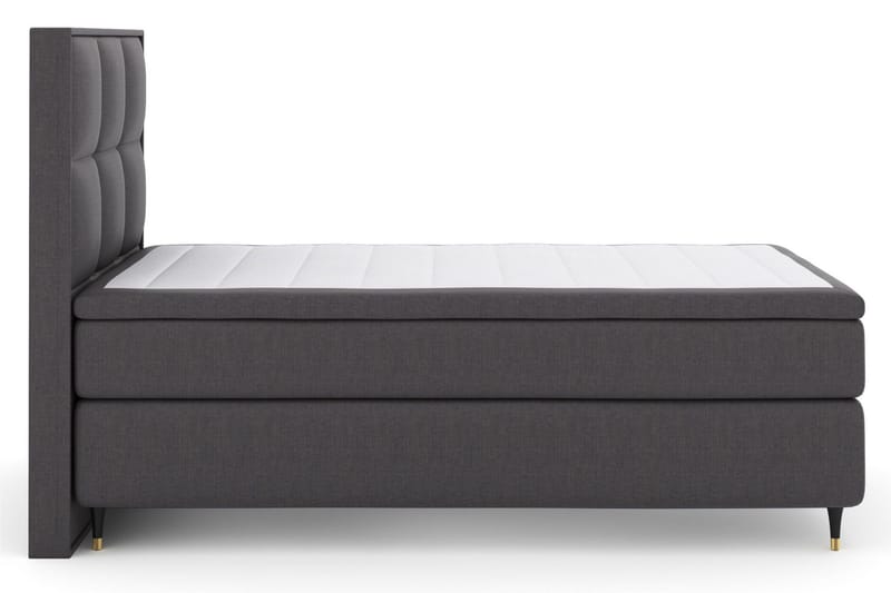 Select No 6 Komplett Sängpaket 120x200 Medium Memory/Pocket - Mörkgrå/Guld - Möbler - Säng - Komplett sängpaket
