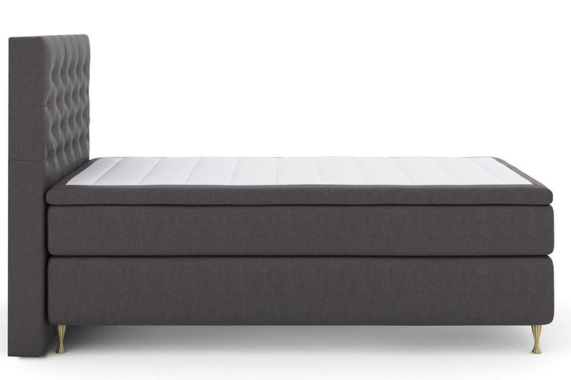 Select No 6 Komplett Sängpaket 120x200 Medium Memory/Pocket - Mörkgrå/Guld - Möbler - Säng - Komplett sängpaket
