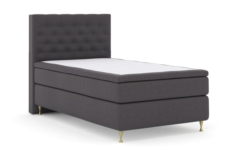 Select No 6 Komplett Sängpaket 120x200 Medium Memory/Pocket - Mörkgrå/Guld - Möbler - Säng - Komplett sängpaket