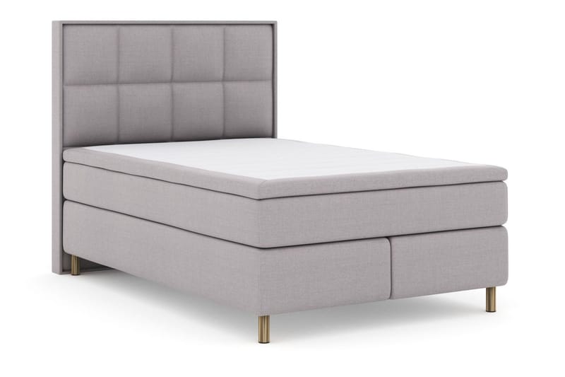 Select No 6 Komplett Sängpaket 140x200 Fast Latex/Memory - Ljusgrå/Koppar - Möbler - Säng - Komplett sängpaket