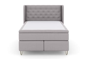 Select No 6 Komplett Sängpaket 140x200 Fast Latex/Memory - Ljusgrå/Metall V-form - Möbler - Säng - Komplett sängpaket