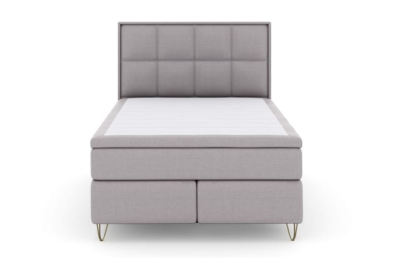 Select No 6 Komplett Sängpaket 140x200 Fast Latex/Memory - Ljusgrå/Metall V-form - Möbler - Säng - Komplett sängpaket