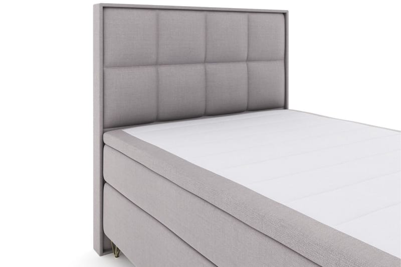 Select No 6 Komplett Sängpaket 140x200 Fast Latex/Memory - Ljusgrå/Metall V-form - Möbler - Säng - Komplett sängpaket
