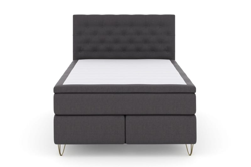 Select No 6 Komplett Sängpaket 140x200 Fast Latex/Memory - Mörkgrå/Metall V-form - Möbler - Säng - Komplett sängpaket