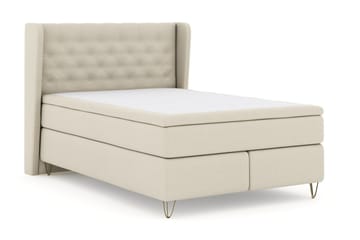 Select No 6 Komplett Sängpaket 140x200 Fast Watergel - Beige/Metall V-form - Möbler - Säng - Komplett sängpaket