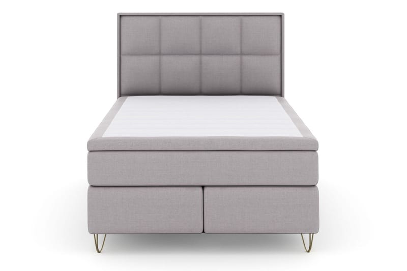 Select No 6 Komplett Sängpaket 140x200 Fast Watergel - Ljusgrå/Metall V-form - Möbler - Säng - Komplett sängpaket