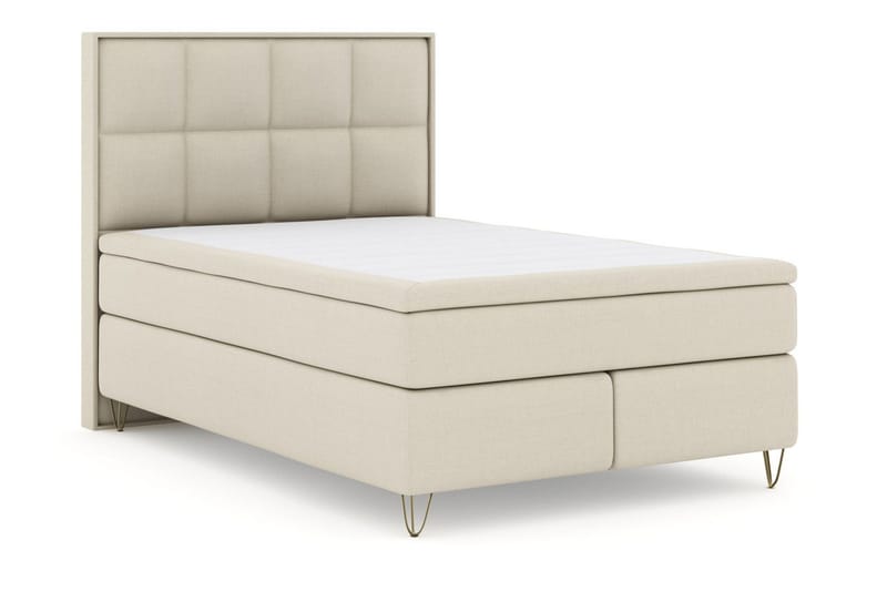 Select No 6 Komplett Sängpaket 140x200 Medium Latex/Memory - Beige/Metall V-form - Möbler - Säng - Komplett sängpaket