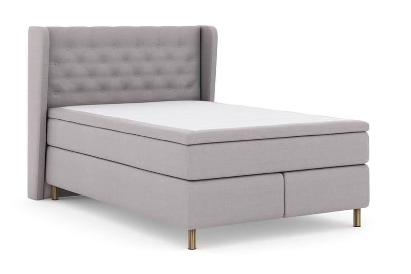 Select No 6 Komplett Sängpaket 140x200 Medium Latex/Memory - Ljusgrå/Koppar - Möbler - Säng - Komplett sängpaket