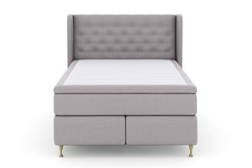 Select No 6 Komplett Sängpaket 140x200 Medium Memory/Pocket - Ljusgrå/Guld - Möbler - Säng - Komplett sängpaket
