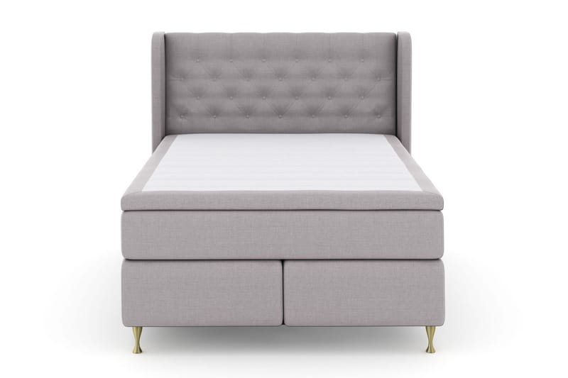 Select No 6 Komplett Sängpaket 140x200 Medium Memory/Pocket - Ljusgrå/Guld - Möbler - Säng - Komplett sängpaket