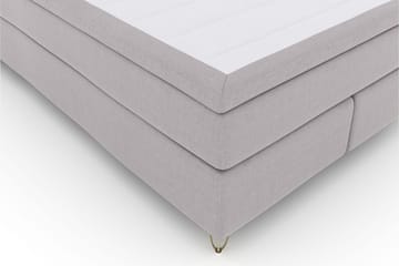 Select No 6 Komplett Sängpaket 140x200 Medium Memory/Pocket - Ljusgrå/Metall V-form - Möbler - Säng - Komplett sängpaket