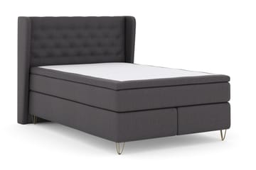 Select No 6 Komplett Sängpaket 140x200 Medium Memory/Pocket - Mörkgrå/Metall V-form - Möbler - Säng - Komplett sängpaket