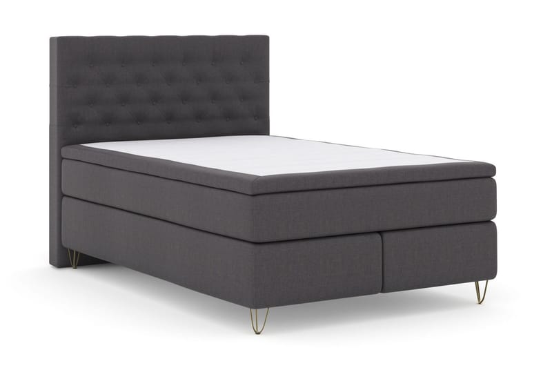 Select No 6 Komplett Sängpaket 140x200 Medium Memory/Pocket - Mörkgrå/Metall V-form - Möbler - Säng - Komplett sängpaket