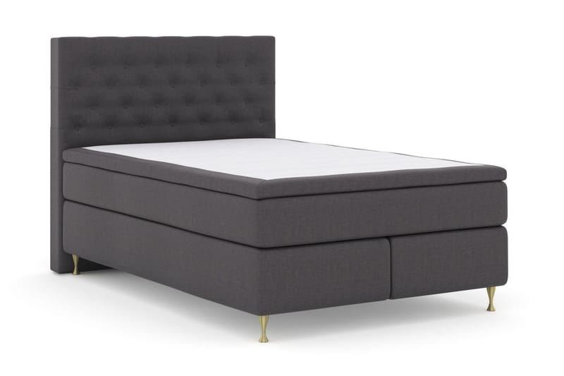 Select No 6 Komplett Sängpaket 140x200 Medium Watergel - Mörkgrå/Guld - Möbler - Säng - Komplett sängpaket