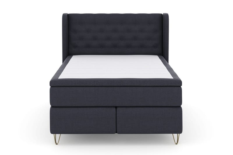 Select No 6 Komplett Sängpaket 160x200 Fast Memory/Pocket - Blå/Metall V-form - Möbler - Säng - Komplett sängpaket