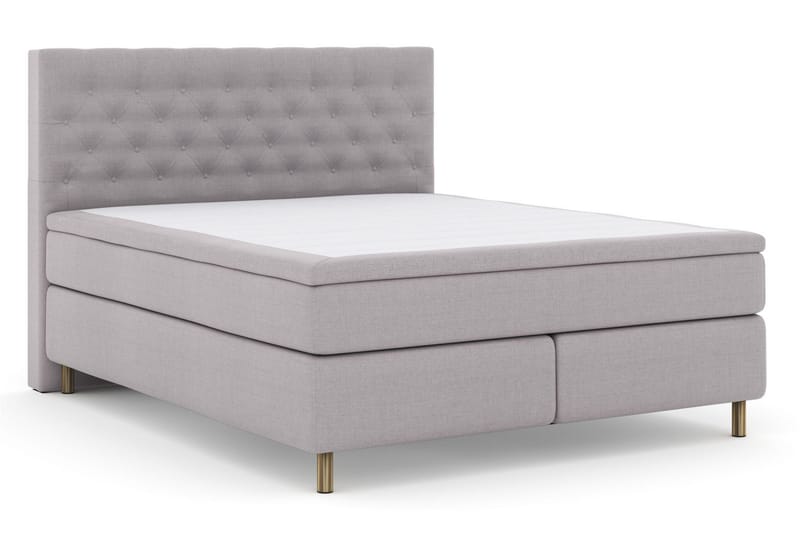 Select No 6 Komplett Sängpaket 160x200 Medium Latex/Memory - Ljusgrå/Koppar - Möbler - Säng - Komplett sängpaket