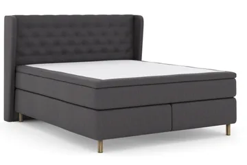 Select No 6 Komplett Sängpaket 160x200 Medium Latex/Memory - Mörkgrå/Koppar - Möbler - Säng - Komplett sängpaket