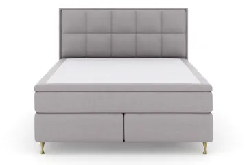 Select No 6 Komplett Sängpaket 160x200 Medium Memory/Pocket - Ljusgrå/Guld - Möbler - Säng - Komplett sängpaket