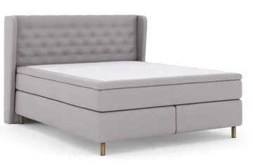 Select No 6 Komplett Sängpaket 160x200 Medium Memory/Pocket - Ljusgrå/Koppar - Möbler - Säng - Komplett sängpaket