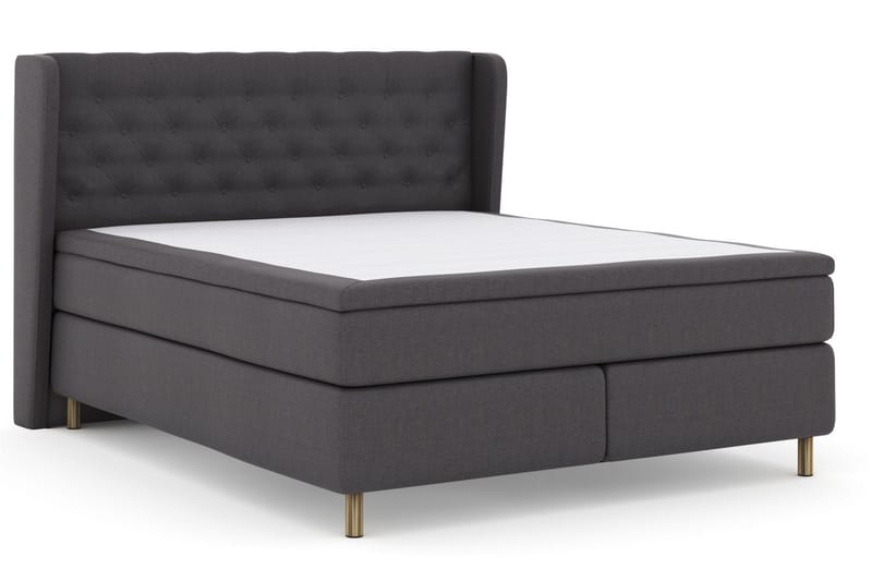 Select No 6 Komplett Sängpaket 160x200 Medium Memory/Pocket - Mörkgrå/Koppar - Möbler - Säng - Komplett sängpaket