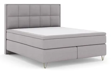 Select No 6 Komplett Sängpaket 160x200 Medium Watergel - Ljusgrå/Metall V-form - Möbler - Säng - Komplett sängpaket