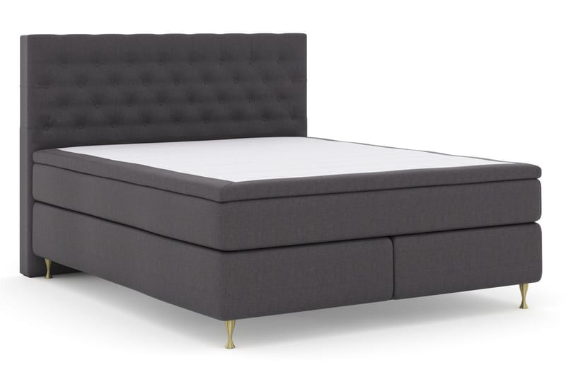 Select No 6 Komplett Sängpaket 160x200 Medium Watergel - Mörkgrå/Guld - Möbler - Säng - Komplett sängpaket