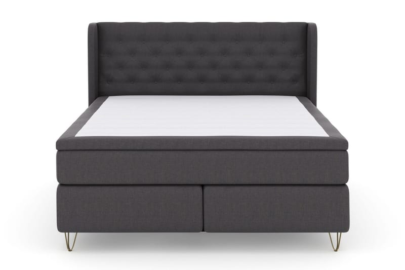 Select No 6 Komplett Sängpaket 160x200 Medium Watergel - Mörkgrå/Metall V-form - Möbler - Säng - Komplett sängpaket