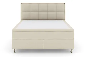 Select No 6 Komplett Sängpaket 180x200 Fast Latex/Memory - Beige/Metall V-form - Möbler - Säng - Komplett sängpaket