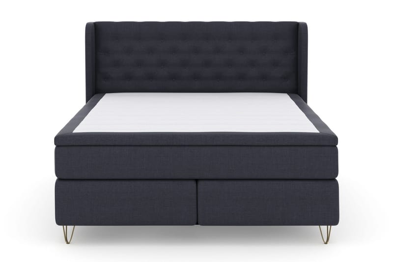 Select No 6 Komplett Sängpaket 180x200 Fast Memory/Pocket - Blå/Metall V-form - Möbler - Säng - Komplett sängpaket
