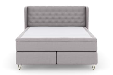 Select No 6 Komplett Sängpaket 180x200 Fast Watergel - Ljusgrå/Metall V-form - Möbler - Säng - Komplett sängpaket