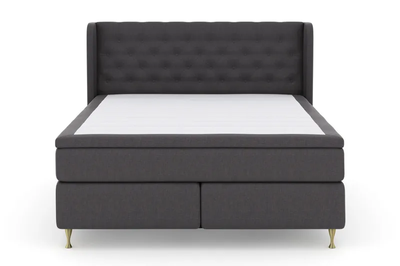Select No 6 Komplett Sängpaket 180x200 Fast/Medium Watergel - Mörkgrå/Guld - Möbler - Säng - Komplett sängpaket