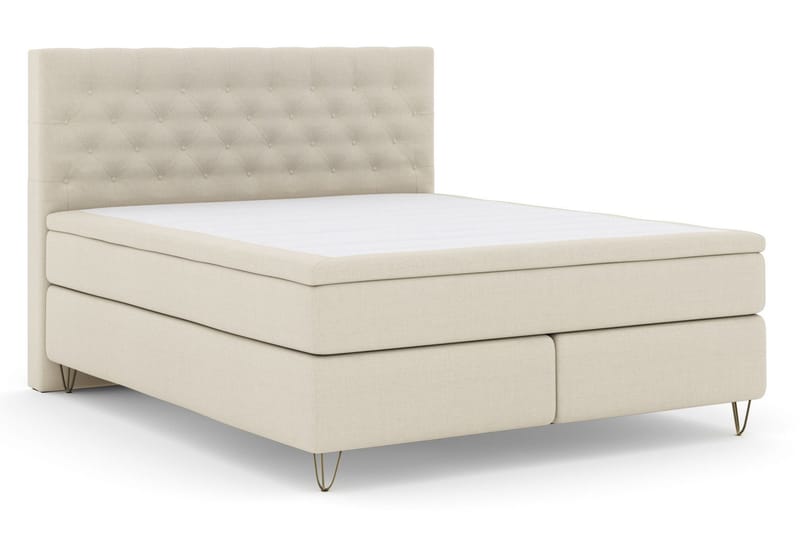 Select No 6 Komplett Sängpaket 180x200 F/M Latex/Memory - Beige/Metall V-form - Möbler - Säng - Komplett sängpaket