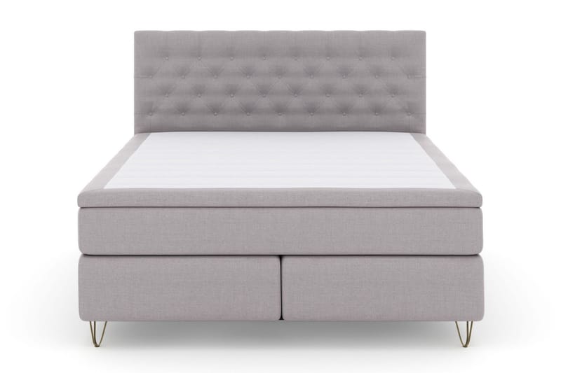 Select No 6 Komplett Sängpaket 210x210 Fast Latex/Memory - Ljusgrå/Metall V-form - Möbler - Säng - Komplett sängpaket