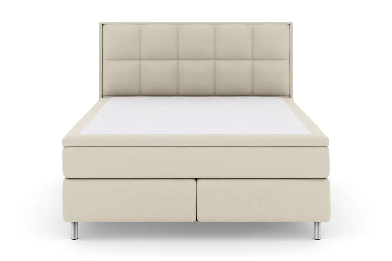 Select No 6 Komplett Sängpaket 210x210 Fast Memory/Pocket - Beige/Metall - Möbler - Säng - Komplett sängpaket