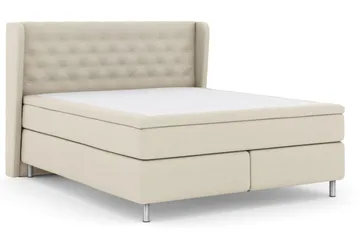 Select No 6 Komplett Sängpaket 210x210 Fast Memory/Pocket - Beige/Metall - Möbler - Säng - Komplett sängpaket