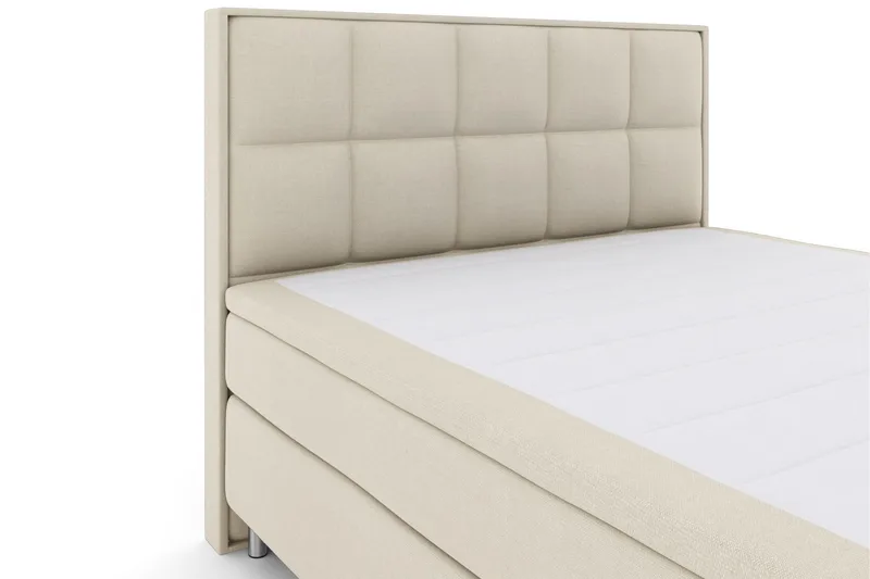 Select No 6 Komplett Sängpaket 210x210 Fast Memory/Pocket - Beige/Metall - Möbler - Säng - Komplett sängpaket