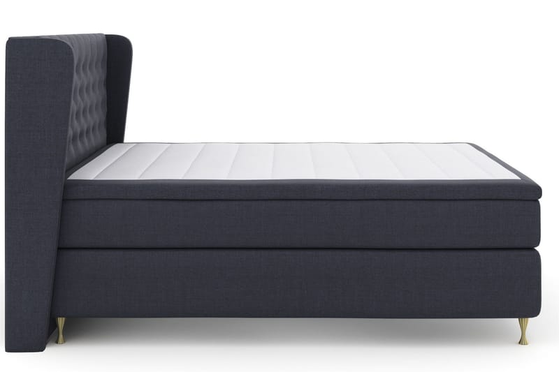 Select No 6 Komplett Sängpaket 210x210 Fast Memory/Pocket - Blå/Guld - Möbler - Säng - Komplett sängpaket
