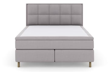 Select No 6 Komplett Sängpaket 210x210 Fast Memory/Pocket - Ljusgrå/Koppar - Möbler - Säng - Komplett sängpaket