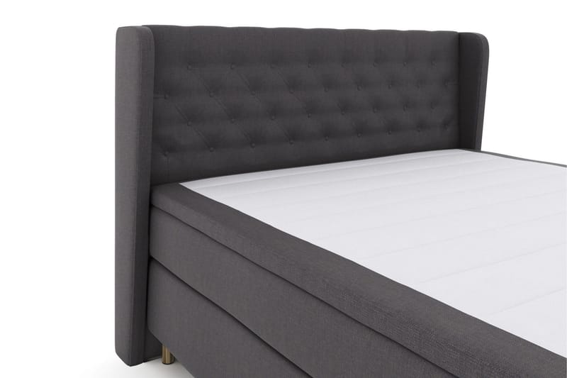 Select No 6 Komplett Sängpaket 210x210 Fast Memory/Pocket - Mörkgrå/Koppar - Möbler - Säng - Komplett sängpaket