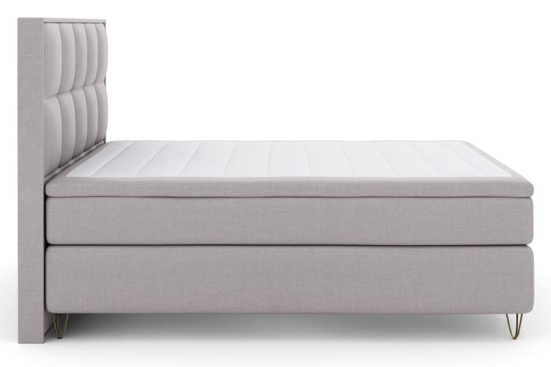 Select No 6 Komplett Sängpaket 210x210 Fast/Medium Watergel - Ljusgrå/Metall V-form - Möbler - Säng - Komplett sängpaket
