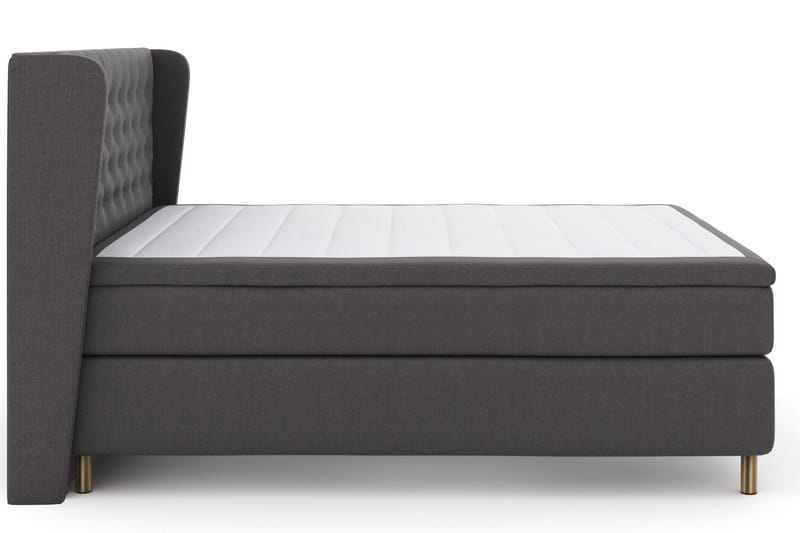Select No 6 Komplett Sängpaket 210x210 Fast/Medium Watergel - Mörkgrå/Koppar - Möbler - Säng - Komplett sängpaket