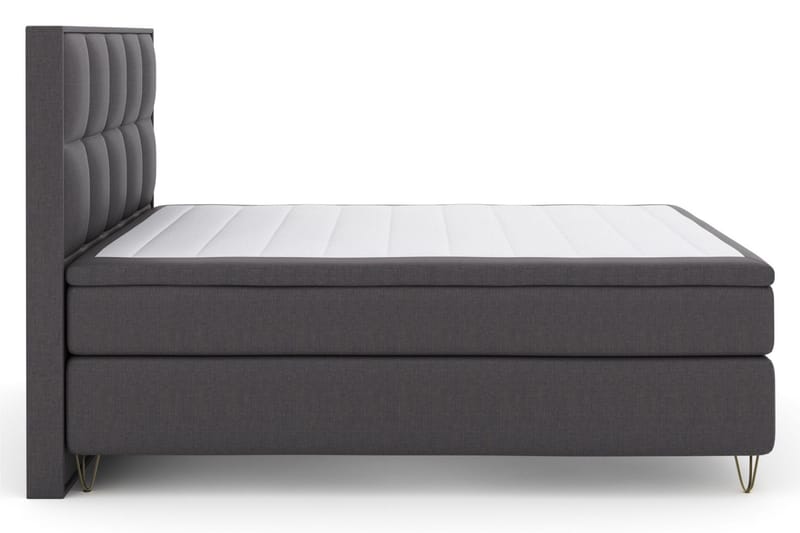 Select No 6 Komplett Sängpaket 210x210 Medium Latex/Memory - Mörkgrå/Metall V-form - Möbler - Säng - Komplett sängpaket