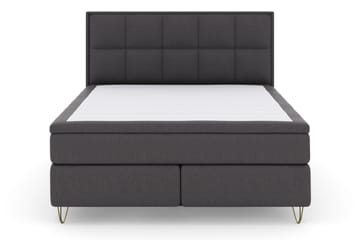 Select No 6 Komplett Sängpaket 210x210 Medium Latex/Memory - Mörkgrå/Metall V-form - Möbler - Säng - Komplett sängpaket