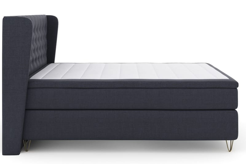 Select No 6 Komplett Sängpaket 210x210 Medium Memory/Pocket - Blå/Metall V-form - Möbler - Säng - Komplett sängpaket