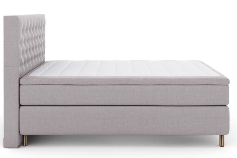 Select No 6 Komplett Sängpaket 210x210 Medium Memory/Pocket - Ljusgrå/Koppar - Möbler - Säng - Komplett sängpaket